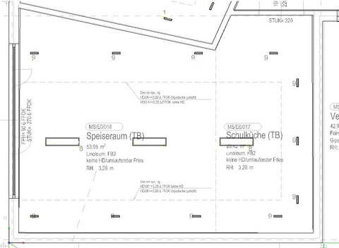 Schrack Technik België | Verlichting Plan Cafetaria en refter schoolomgeving
