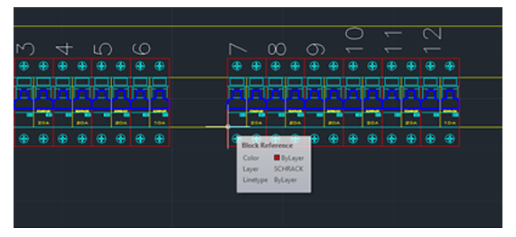 Verveelvoudigen Schrack CAD copy invoegen